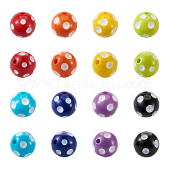 80 perline in resina opaca di 8 colori&nbsp;RESI-CW0001-06B
