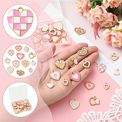 36pcs 13 Arten Legierungs-Emaille-Charms&nbsp;ENAM-FS0002-17