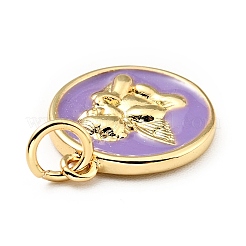Pendentifs d'émail en laiton &nbsp;KK-G416-38G-03