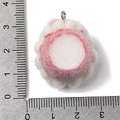 Pendentifs de Noël en résine opaque floquée&nbsp;RESI-F062-04E