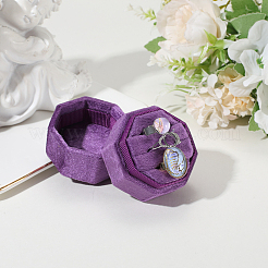 Ringbox aus Kunststoff mit Samtbezug&nbsp;VBOX-WH20003-001K