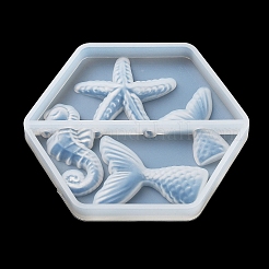 Moldes de silicona diy con adorno de animales marinos&nbsp;DIY-P078-03B