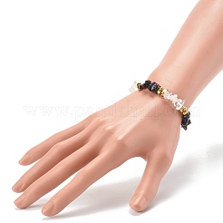 Stretch-Armbänder mit natürlichen gemischten Edelstein-Chips&nbsp;BJEW-JB06332