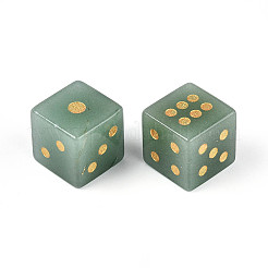 Dados de cubo tallados de aventurina verde natural&nbsp;T144-07C