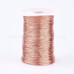 Alambre de cobre redondo ecológico, alambre de cobre para la fabricación de joyas, Plateado de larga duración, crudo (sin chapar), 22 calibre, 0.6mm, aproximadamente 721.78 pie (220 m) / 500g