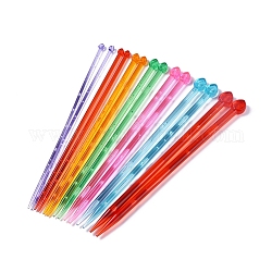 Пластиковые спицы, для вязания инструмента, разноцветные, 260x8~19x5~11 мм, 7 пара / комплект