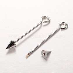 Split-Pin aus Messing, arrow, Platin Farbe, 52~59x6 mm, Bohrung: 4 mm, Stift: 1.5 mm