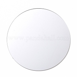 Flacher runder PVC-Spiegel, für blumenförmige Spiegelsilikonformen, Transparent, 10x0.2 cm