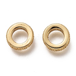 Ciondoli in ottone zirconi chiari micro pavé,  cadmio& piombo libero, placcato di lunga durata, anelli, oro, 8x2mm