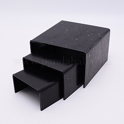 Acrylständer, für Schuhanzeige, Schwarz, 7.5~12.5x7.05~12.7x4.3~7.8 cm, 3 Stück / Set