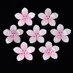 Perline di plastica, fiore, roso, 22x23x4mm, Foro: 0.8 mm