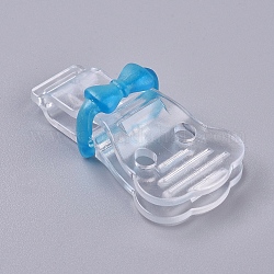 Attache-tétine en plastique écologique pour bébé, clair, 61.5x32.5x20mm, trou: 1.8x11.5 mm et 5 mm
