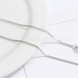 925 ожерелья-цепочки из стерлингового серебра, платина, 45x0.08 см
