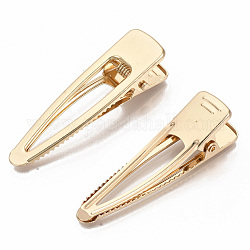 Accessori di clip alligatore per capelli di ferro, oro, 55x17x12.5mm