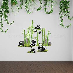Adesivi murali in pvc, decorazione murale, panda, 880x390mm, 2 fogli / set