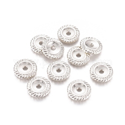 CCB Plastic Beads, Antique Silver Color, Flat Round, 18mm in diameter, 3mm thick, hole: 3mm