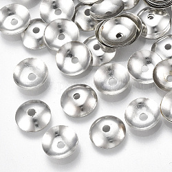 Cappucci di perline di ferro, nichel libero, apetalous, platino, 8x1.5mm, Foro: 1.5 mm