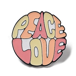 愛と平和をテーマにした合金エナメルピンブローチ  バックパック服用  言葉  28.5x1.5mm