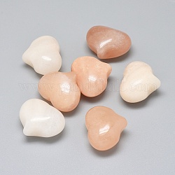 Натуральный розовый авантюрин сердце пальмового камня, карманный камень для медитации баланса энергии, 20~21x25~25.5x13~14 мм