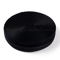 Nastri magici nylon, adesivo gancio e anello nastri, nero, 25mm, 2 rotoli / set, 25m/rotolo