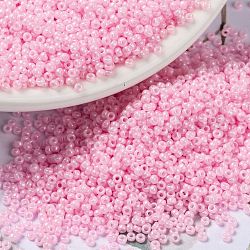 Perline rotonde miyuki rocailles, perline giapponesi, 15/0, (lustro rosa baby opaco rr428), 15/0, 1.5mm, Foro: 0.7 mm, circa 27777pcs/50g