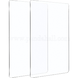 Plaque de pression en acrylique transparent, tampons de coupe, rectangle, clair, 19.5x15x0.3 cm