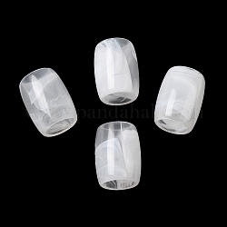 Abalorios de acrílico transparentes, Abalorios de grande agujero, barril, whitesmoke, 24x18.5mm, agujero: 12.5 mm, aproximamente 153 unidades / 500 g