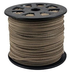 Faux Suede Cords, Faux Suede Lace, Tan, 6x1.5mm, 100yards/roll(300 feet/roll)