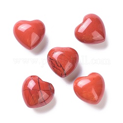 Natural Red Jasper Heart Love Stone, Pocket Palm Stone for Reiki Balancing, 15x15x9.5mm