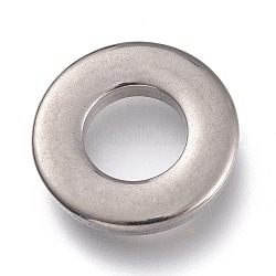 Anneaux de liaison en 304 acier inoxydable, donut, couleur inoxydable, 12x2mm, diamètre intérieur: 6 mm