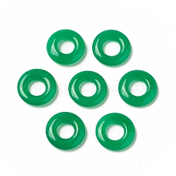 Anillos de enlace de jade de Malasia natural, teñido, anillo redondo, 17.5~18x3.5mm, diámetro interior: 7.5~8 mm