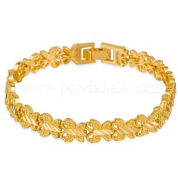 Damenarmbänder aus Messing mit Gliederketten, Armband mit Schnallen, Schmetterling, golden, 6-1/2 Zoll (16.5 cm)