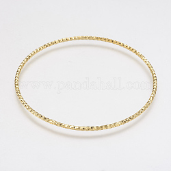 Медные буддийские браслеты, текстурированные браслеты, золотые, 2-3/8 дюйм (62 мм)
