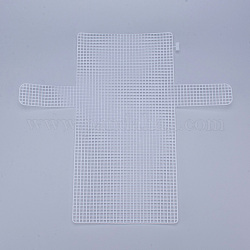 Hojas de lona de malla de plástico, para bordar, elaboración de hilo acrílico, proyectos de punto y ganchillo, blanco, 36.5x40x0.15 cm, agujero: 4x4 mm