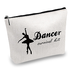 12# Baumwoll-Polyester-Tasche, Stroage Bag, Rechteck, Tänzer Muster, 18x25 cm