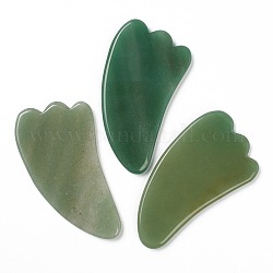 Tavole verdi naturali di avventurina gua sha, per raschiare il massaggio e gli strumenti per il viso gua sha, petaloide, 95x54x6mm