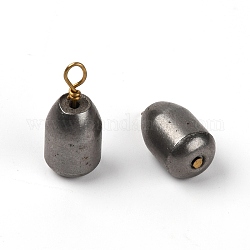 Plomb de poids de balle en alliage de zinc, poids de pêche plombs, pour la pêche, gunmetal, 26x11mm, Trou: 3mm
