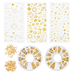 Olycraft 合金カボション  ネイルアートの装飾の付属品  DIYジュエリーのためのジュエリー充填  ゴールドカラー