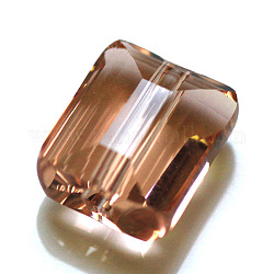 Imitation Austrian Crystal Beads, Grade AAA, Faceted, Rectangle, PeachPuff, 10x12x5.5mm, Hole: 0.9~1mm