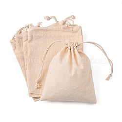 Tissu rectangle sachets d'emballage, sacs à cordonnet, vieille dentelle, 15.5x12.5x0.5 cm