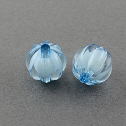 Perline acrilico trasparente, perline in perline, tondo, zucca, cielo blu, 8mm, Foro: 2 mm, circa 2150pcs/500g