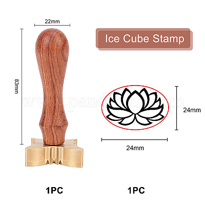 Shop OLYCRAFT Custom Ice Stamp 1.2 Personalized Wooden Seal Stamp Wax Seal Stamp  Ice Branding Stamp with Removable Brass Head and Wood Handle for Ink Wax  and Ice Cubes Making DIY Crafting