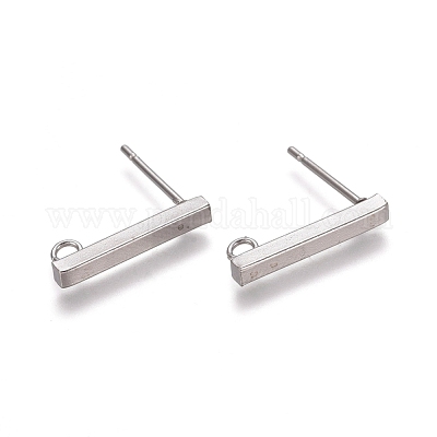 Composants de clous d'oreilles en acier inoxydable 304 anti-ternissement&nbsp;STAS-M274-012C-P-1