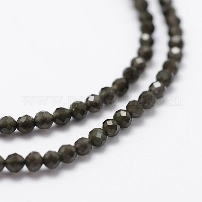 Natürlichen Obsidian Perlen Stränge&nbsp;G-K185-15-1