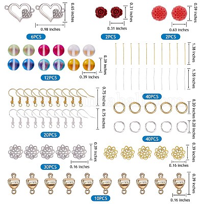 PandaHall 40 Perline Sintetiche A Forma Di Fiore, 5 Colori, 7mm, Per Creare Gioielli Fai Da Te