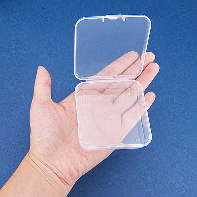 BENECREAT 16 Pack Square High Transparency Plastic Bead Storage Containers  Box Case for Beauty Supplies,Tiny Bead,Jewerlry Findings, and Other Small