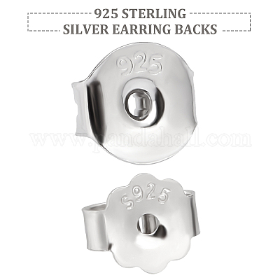 925 Sterling Silver Backings, Bulk Earring Backings, Butterfly Earring Nut  Stopper, Silver Earring Backs, Ear Nut, Replacement Earring Back