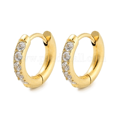 Orecchini Da Uomo A Cerchio Con Zirconi In Acciaio Inox | Glow Bodies - Foto 2