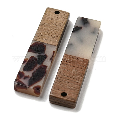 Pendentifs en résine et bois de noyer&nbsp;FIND-B042-20E-1