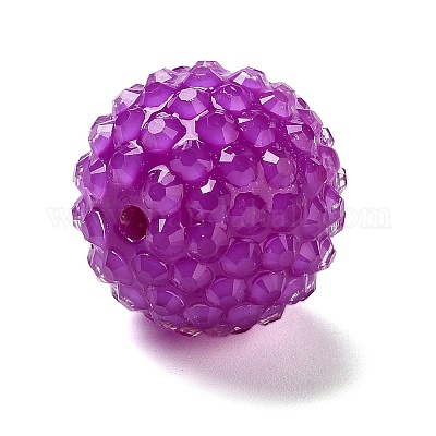 Stämmig Rhinestone Harz Kaugummi Kugel Perlen&nbsp;RESI-S259-A-1